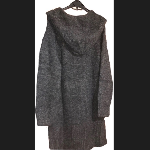 ZARA NEW GRAY KNIT LONG SWEATER HOODED SMALL MED🎀 - Picture 6 of 8